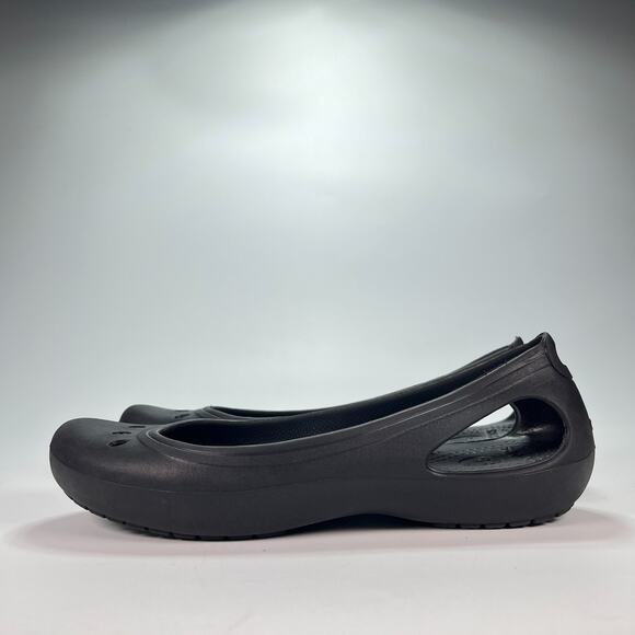 Crocs Kadee Ballet Flats Black Lightweight Comfort Slip On Shoes Women’s Size 10 - Picture 4 of 9